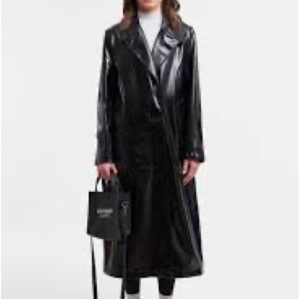 Stutterheim Glossy Black Trench Coat